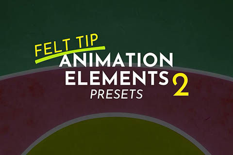 PR预设-手绘几何图形动画元素儿童节目短视频预设