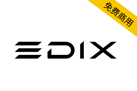 【EDIX】免费商用，英文标题体