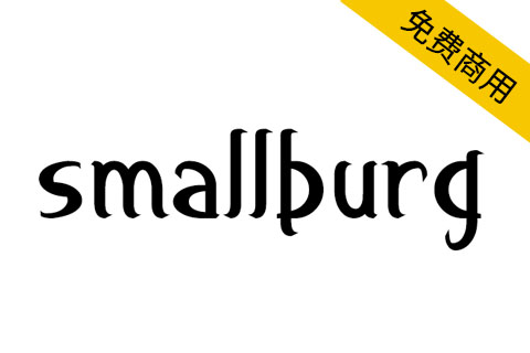 【Smallburg】手写风格免费英文字体， 2种样式和457个字形